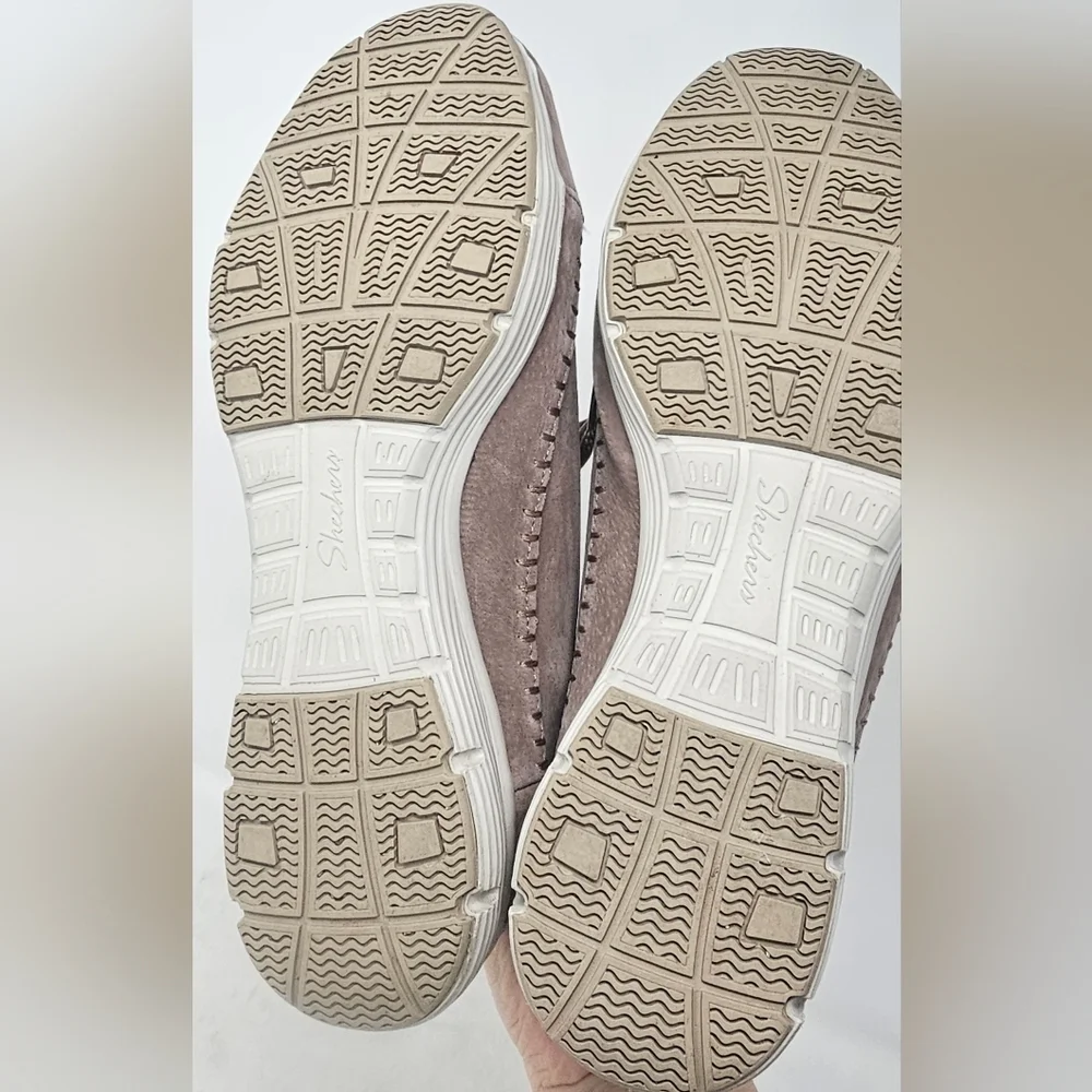 Skechers Women's Seager Prospect  Whipstitched Leather Memory Foam Sneaker Sz 10